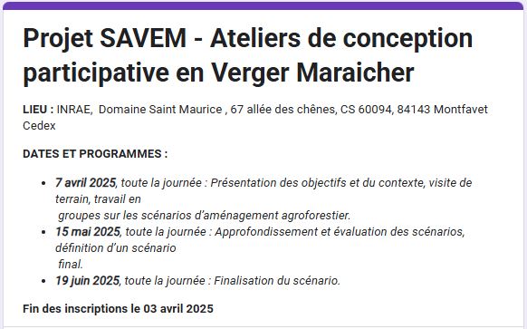 formulaire inscription atelier