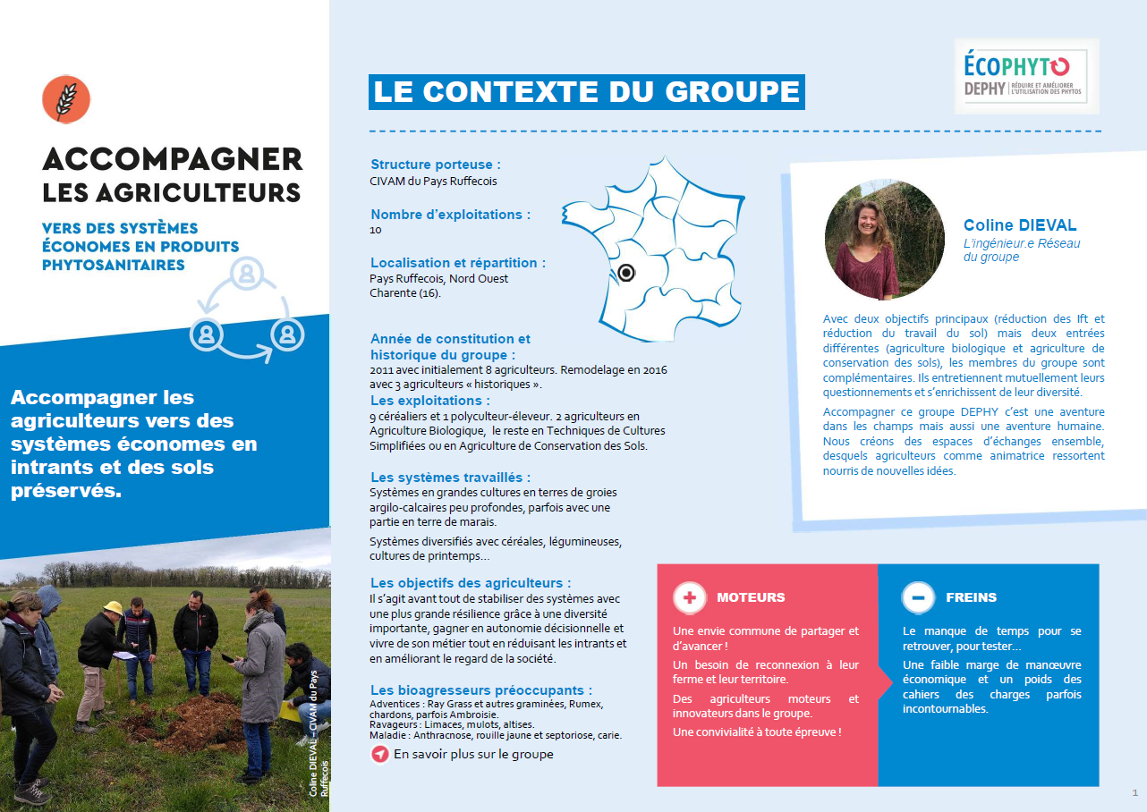 Accompagner les agriculteurs vers des systèmes économes en intrants et des sols préservés.