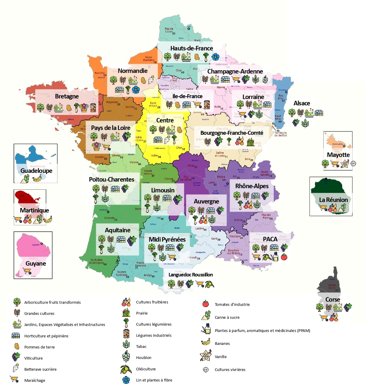 carte de France par régions