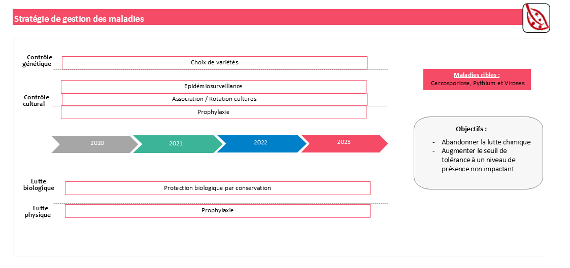 Schéma décisionnel des leviers de gestion des maladies