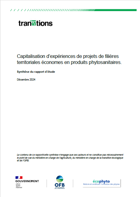 Rapport de synthèse capitalisation filières territoriales économes en PPP