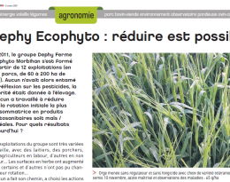 résultats du groupe et témoignage d'un agriculteur