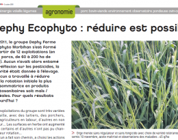 résultats du groupe et témoignage d'un agriculteur 