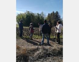 Groupe sur le terrain