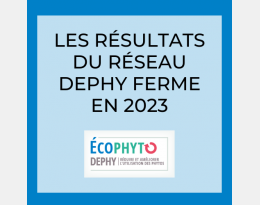 Les résultats du réseau DEPHY FERME en 2023