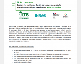 Note commune gestion des résistances