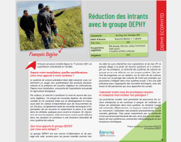 Réduction des intrants avec le groupe DEPHY