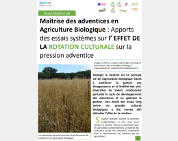 Maîtrise des adventices en Agriculture Biologique