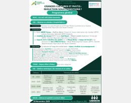 programme de la journée colloque "Grandes cultures et phyto : réduction sous condition ?" organisée à Vic-en-Bigorre le 20 Novembre 2025.