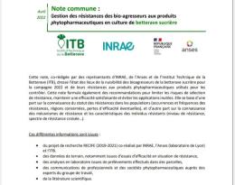 Note commune sur la gestion des résistances