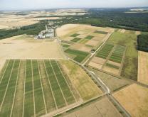 Photo aérienne de la ferme expérimentale de Boigneville